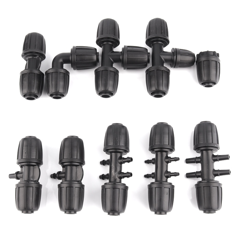 Farming Pipe For Agriculture - 2pcs New 16mm LDPE Pipe Connectors