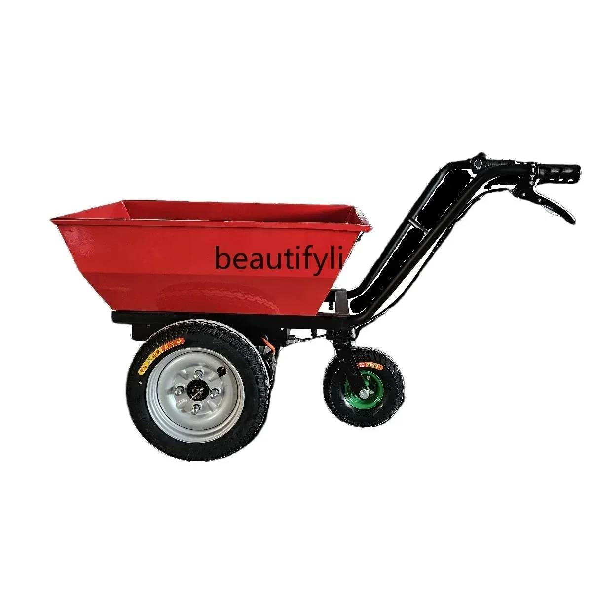 Organic Farming In Agriculture - Agricultural electric trolley, farm transporter, electric