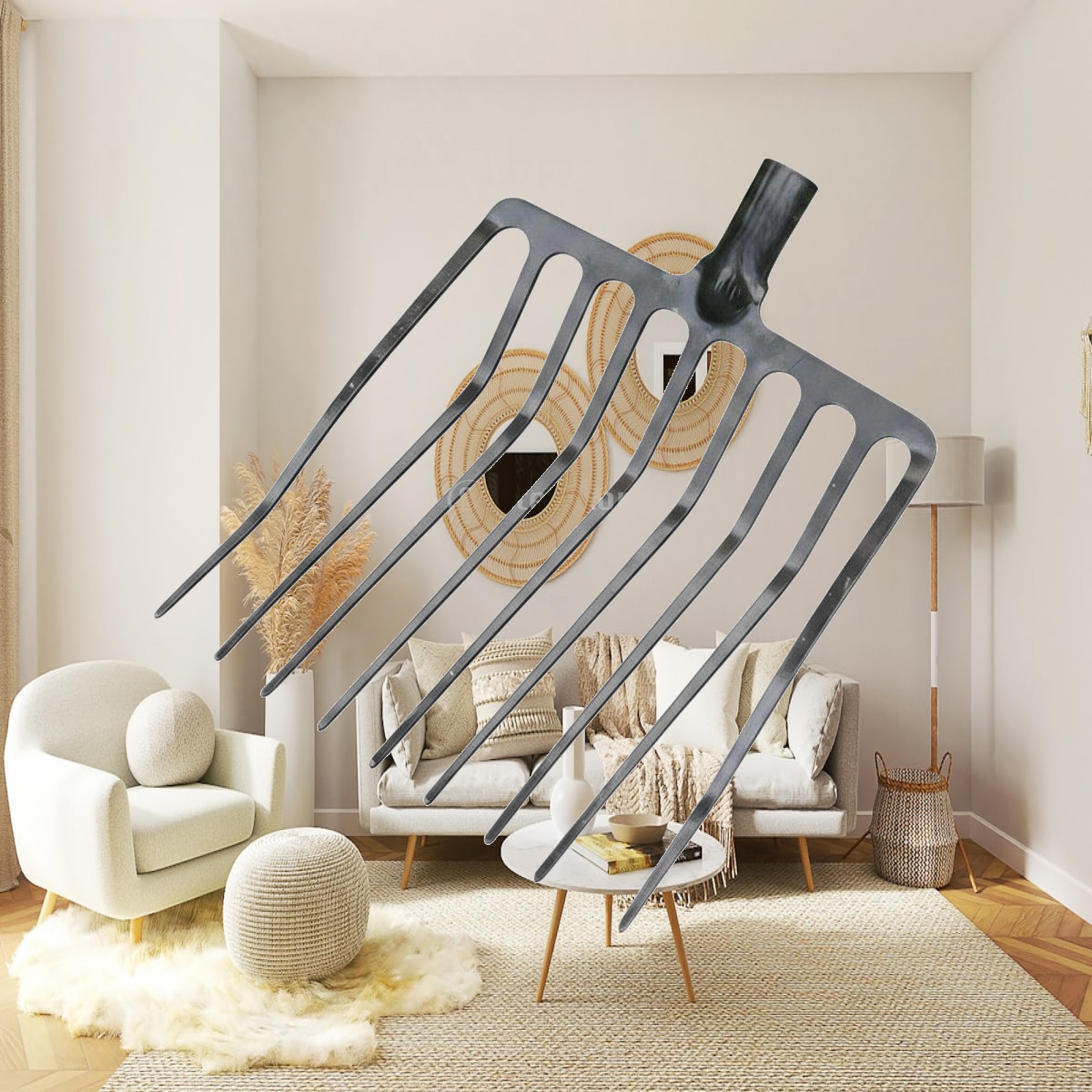 Farming Agriculture - Single Piece Agricultural Fork Multi Tine
