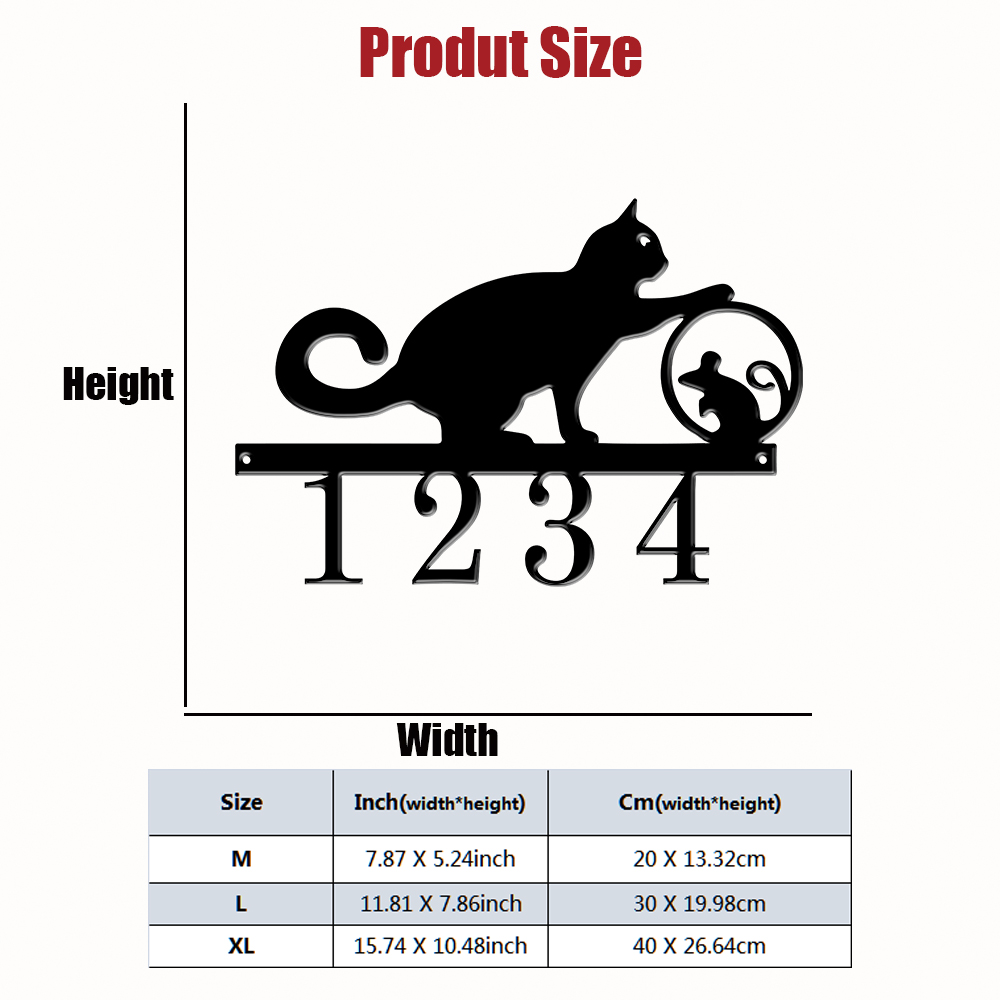 1Pc Custom cat Metal Door Stre - Farming & Agriculture Word Stacks ulasan dan harga