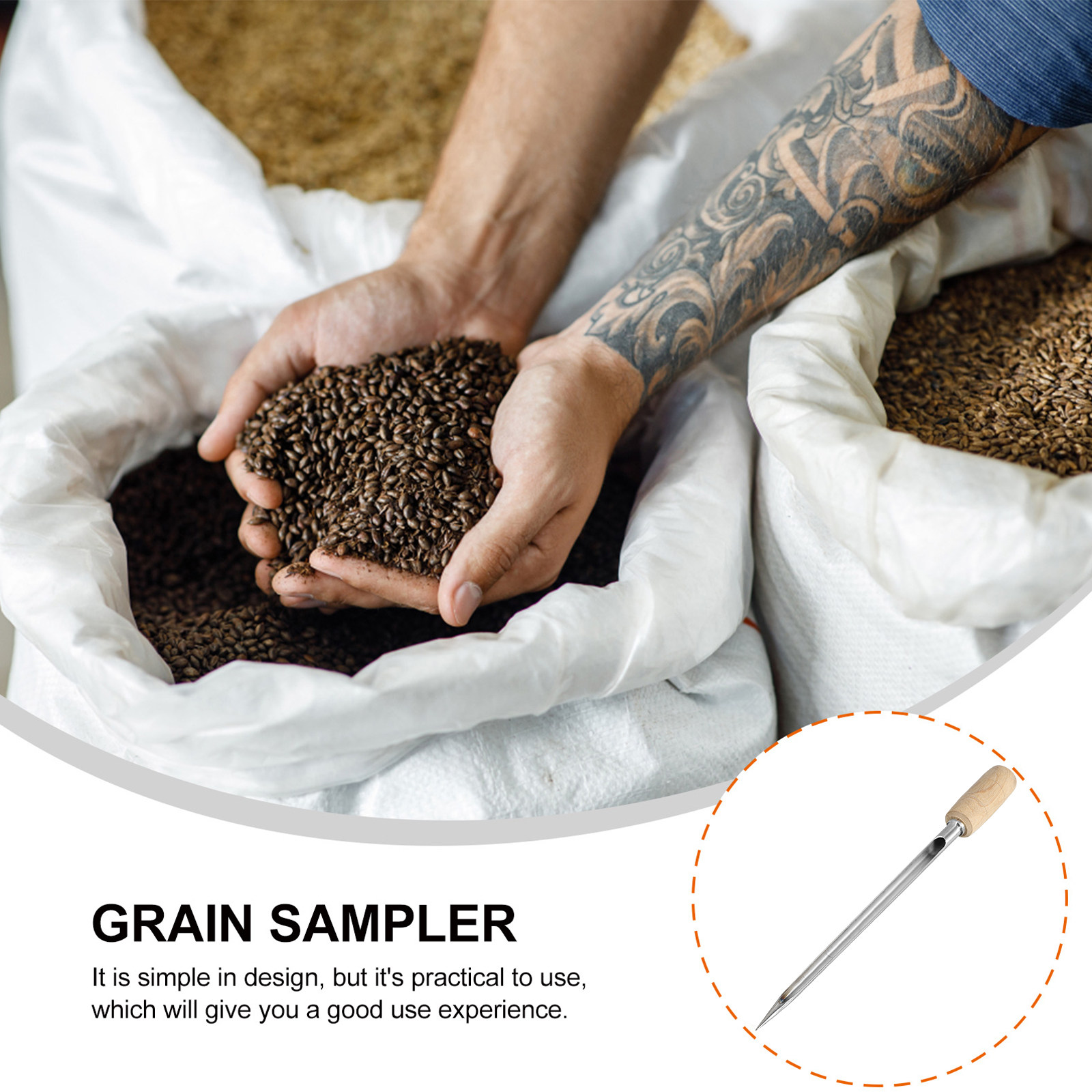 Tool Metal Grains Powder Sampl - Grain Farming Agriculture ulasan dan harga
