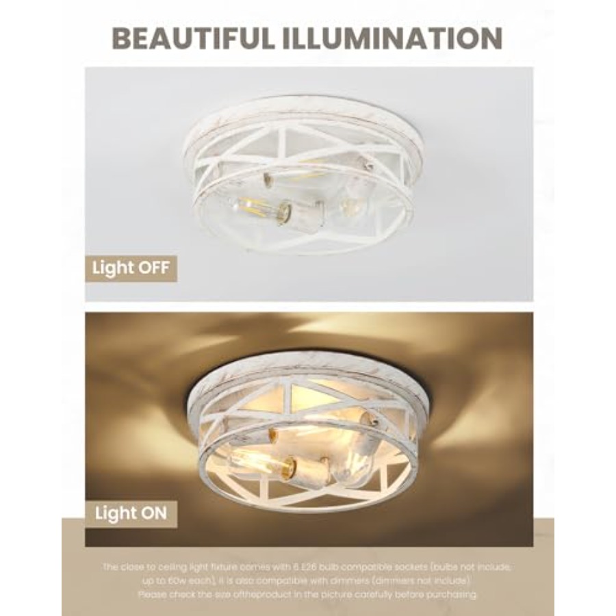 13 inch Flush Mount Ceiling Li - Farming & Agriculture Word Stacks ulasan dan harga